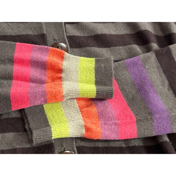 Boden Striped Cashmere Blend Cardigan size 4 Sweater Angora Rabbit Hair - Picture 5 of 7